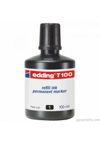 Edding T100 Permanent Kalemi Yedek Mürekkebi Siyah (100 ml)