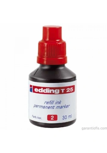Edding T25 Kırmızı Yedek Mürekkep (30 ml)