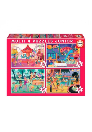 Educa Multi 4 Lunapark Çocuk Puzzle Seti