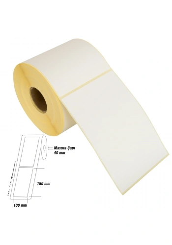 Ekstra Geniş Termal Barkod Etiketi 150x100mm (250 li Rulo)