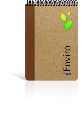 Enviro Spiralli Kraft Sert Kapak Kareli Bloknot A4 100 Yaprak