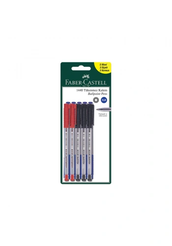 Faber-Castell 1440 Tükenmez Kalem Karışık 10 lu Blister
