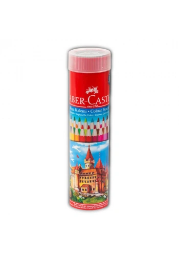 Faber Castell 24 Renk Kuru Boya Metal Tüp Kutuda