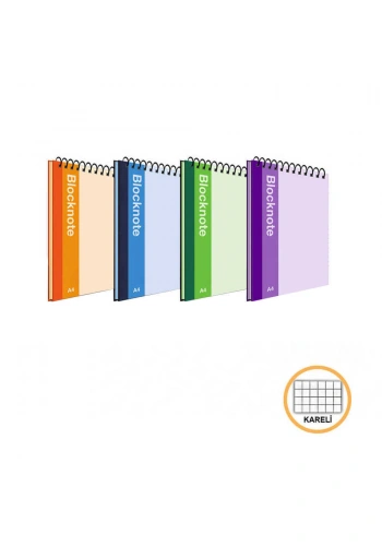 Faber-Castell Bloknot Canlı Renk A4 80 Yaprak Kareli