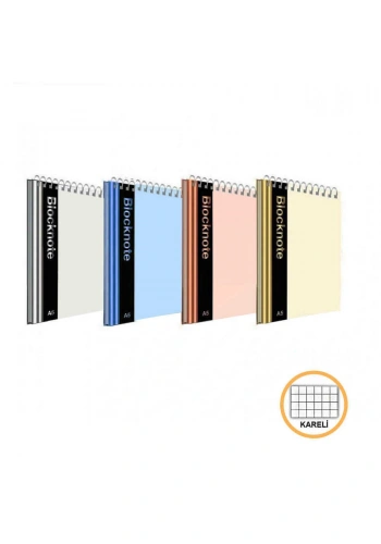 Faber-Castell Bloknot Metalik Renk A5 80 Yaprak Kareli