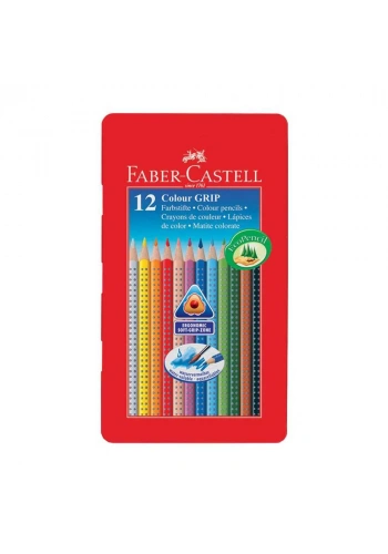 Faber Castell Boya Kalemi Metal Kutu 12 Renk