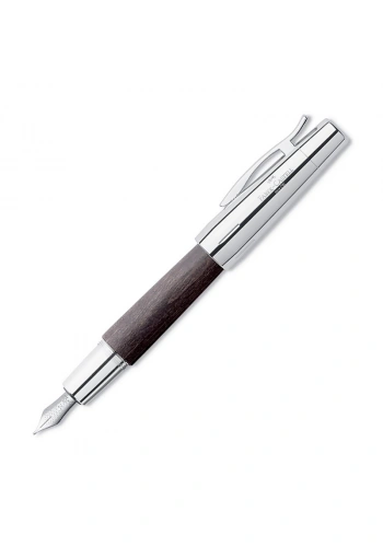 FABER-CASTELL E-MOTİON AHŞAP DOLMA KALEM KROM SİYAH (148220)