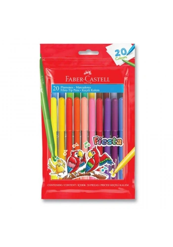 Faber Castell Fiesta Keçeli Boya Kalemi 20li Poşet