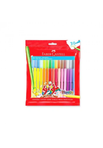 Faber Castell Fiesta Keçeli Boya Kalemi 30lu