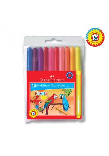Faber Castell Fiesta Keçeli Kalem 20 Renk 330450