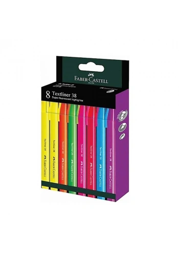 Faber Castell Fosforlu Kalem 38 Neon 8’li 2022