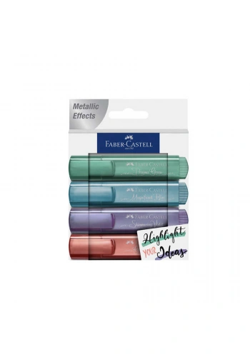 Faber-Castell Fosforlu Kalem 46 Metalik 4lü