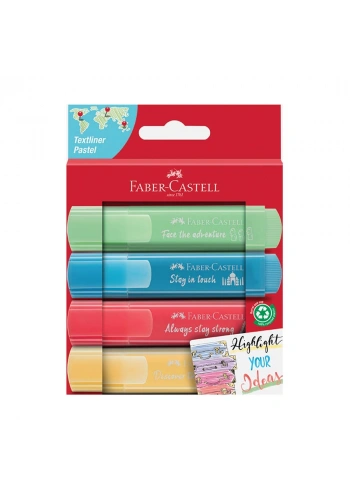 Faber Castell Fosforlu Kalem Pastel Renkler 4 ’lü Paket 5030254625