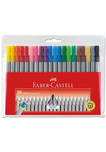Faber Castell Grip Finepen Keçeli Kalem 0.4 mm 20li