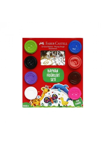 Faber-Castell Oyun Hamuru Hayvan Figürleri Seti 8x50 gr