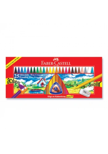 Faber Castell Silinebilir Mum Boya 25 Renk