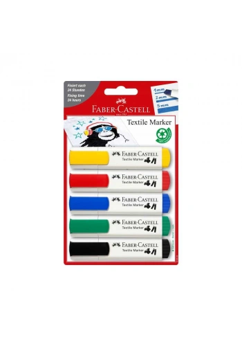 Faber-Castell Tekstil Markörü Klasik 5li