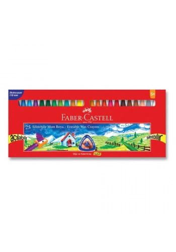 Faber Castell Wax Crayon Silinebilir Pastel Boya 25li