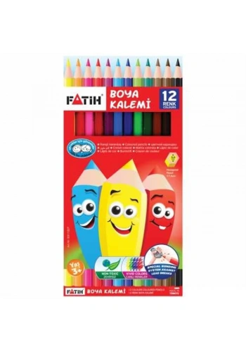 Fatih 12 Renk Tam Boy Kuru Boya Kalemi (33112)