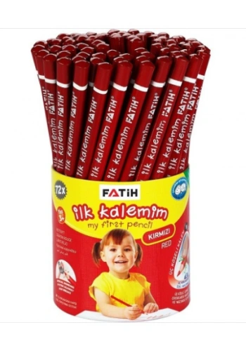 FATİH JUMBO ÜÇGEN KIRMIZI/SİYAH KALEM 72Lİ 30010