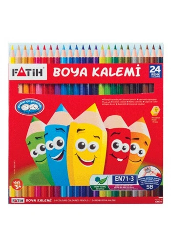 Fatih Kuru Boya Kalemi 24 Renk Tam Boy