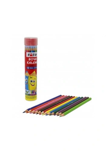 Fatih Kuruboya 12 Renk Metal Kutulu (Kalemtraş Hediyeli)