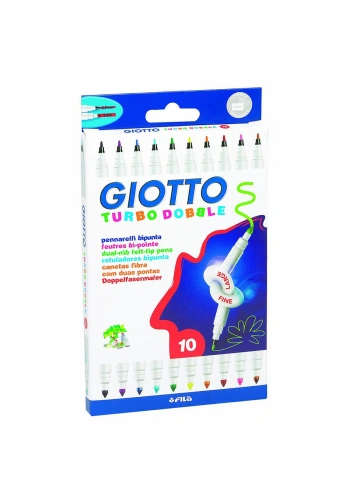 Giotto Turbo Double Keçeli Kalem 10 Renk 424600