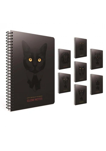 Gıpta Glow Notes Spiralli Sert Kapak 19x26cm 120yp Çizgili 4200