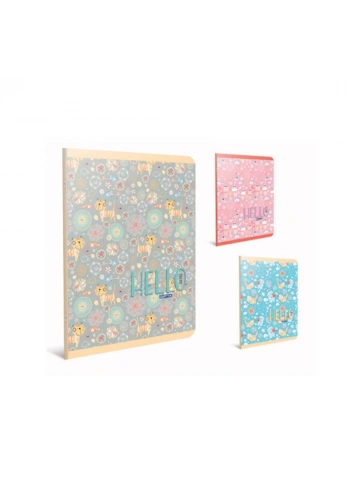 Gıpta Hello A4 Dikişli Karton Kapak Defter 80yp Çizgili 3767