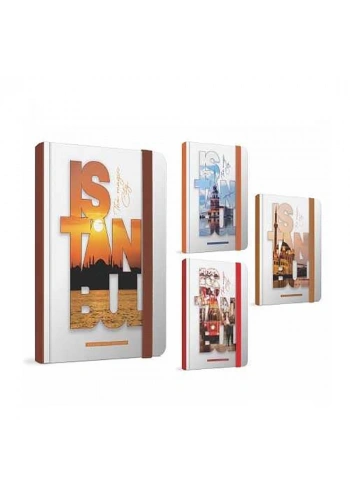 Gıpta İstanbul 13x21cm İplik Dkş. Sert Kapak Def. 120 Yp.Çizgili