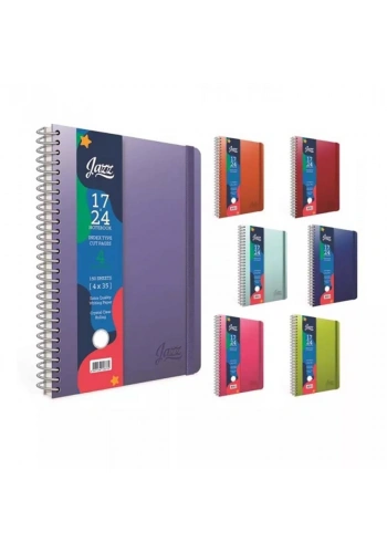 Gıpta Jazz 17x24cm Spiralli 4 Seperatörlü Defter 150yp Kareli 4648