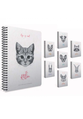 Gıpta Life Is Cool 17x24cm Spiralli Sert Kapak Defter 120yp Çizgili 4684