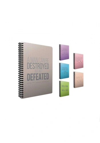 Gıpta Now Spiralli Plastik Kapak Çizgili Defter A4 80 Yaprak