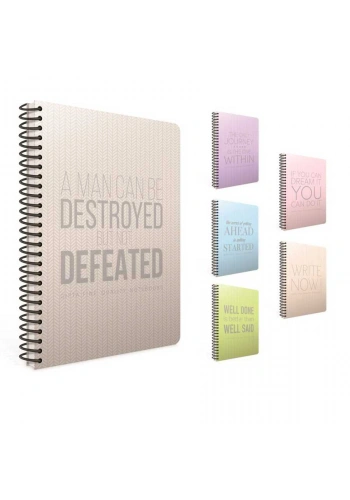 Gıpta Now Spiralli Plastik Kapak Defter 17 x 24 100 Yaprak Kareli