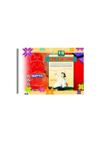 Gıpta Spiralli Fon Kartonu 25x35cm 15 Renk