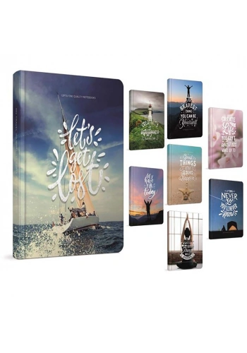 Gıpta Travel Journl Dikişli Sert Kapak 17x24cm 120yp Kareli 4349