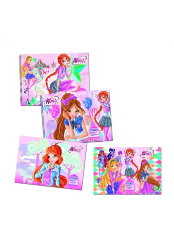 Gıpta Winx Spiralli Resim Defteri 25x35 cm 15 Yaprak 3-3088