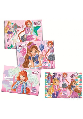 Gıpta Winx Spiralli Resim Defteri 35x50 cm 15 Yaprak