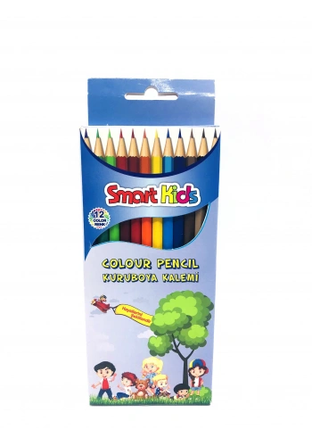 GLOBOX SMART KIDS 12 RENK KURU BOYA KALEMİ 2963 TAM BOY