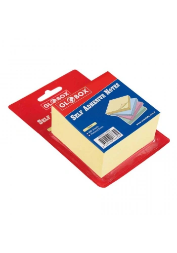 Globox Yapışkanlı Not Kağıdı 75x75 mm Küp 400 Yaprak Sarı