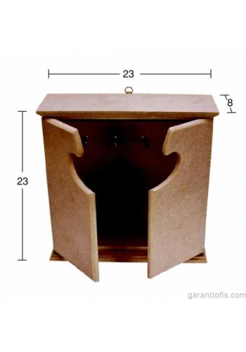 Hobi-Art Boyanabilir Ahşap Anahtarlık Kutusu Obje A 026