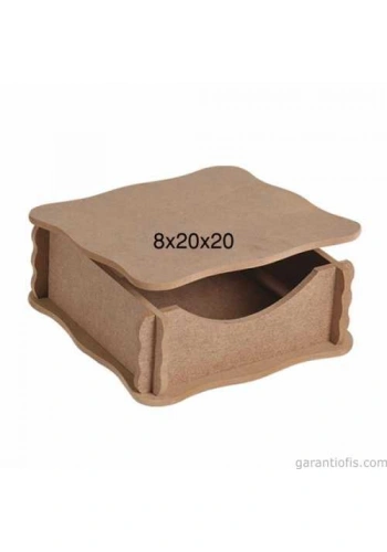 Hobi-Art F 785 Ahşap Kare Peçete Kutusu