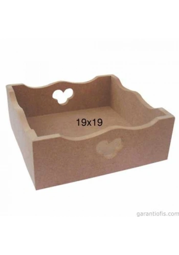 Hobi-Art F 786 Ahşap Kare Peçete Kutusu