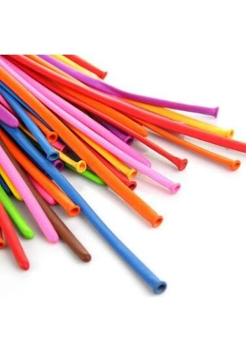 Karışık Renkli Sosis Balon 10 Adet