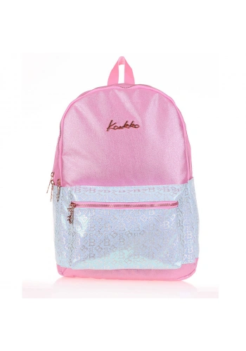 KAUKKO K1576 AMAZING SIRT ÇANTASI B LETTER PEMBE