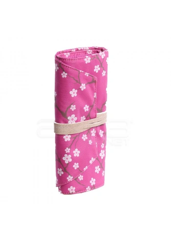 Kaukko Roll Art Kalem Çantası Fuşya Çiçekli Kod:K2190