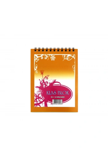 KLAS 3 NO: SPİRALLİ BLOKNOT 36 YAPRAKLI 0163