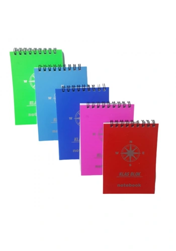 KLAS SPİRALLİ KARELİ BLOKNOT DEFTERİ PLASTİK KAPAK 60 YP.NO:2 3218