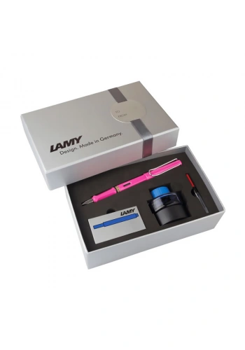 LAMY 13PDS SAFARİ DOLMA KALEM SETİ M UÇ PEMBE