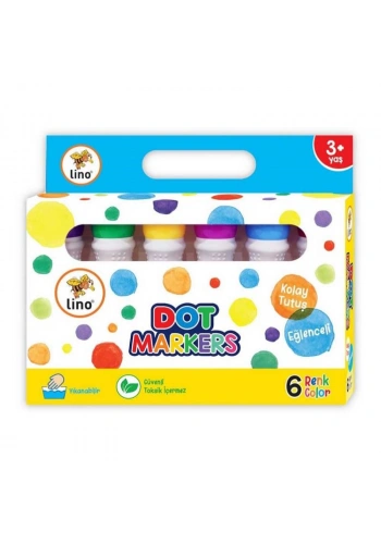 Lino Dot Markers 6lı Yıkanabilir Boya